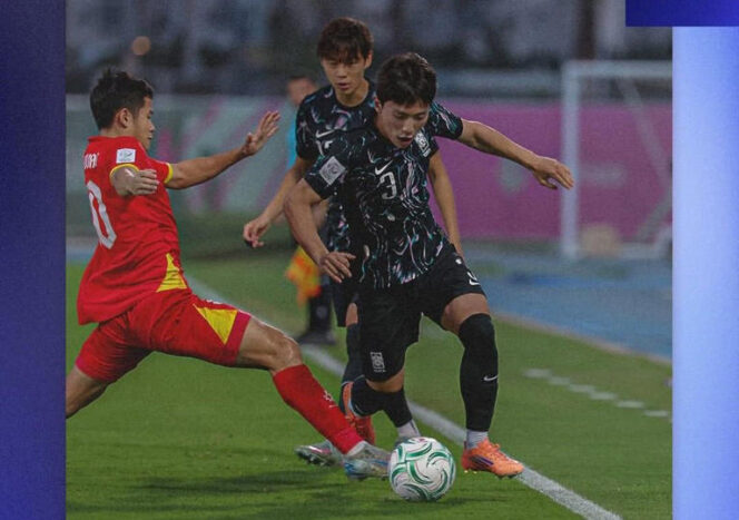 
Pemain Vietnam U-23 merayakan kemenangan atas Korea Selatan usai adu penalti pada laga perebutan peringkat ketiga Piala Asia U-23 2026.
