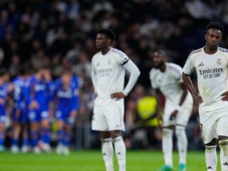Pemain Real Madrid saat menghadapi Getafe di laga La Liga